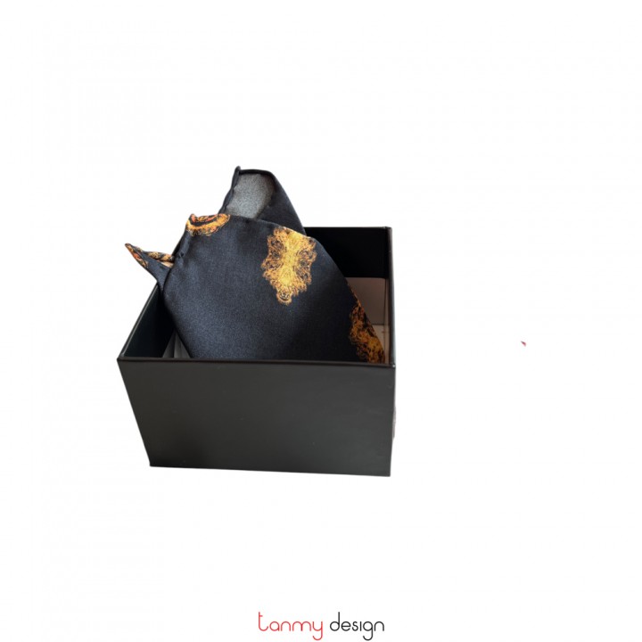 Gold Gliding silk square scarf 27X27cm - M8